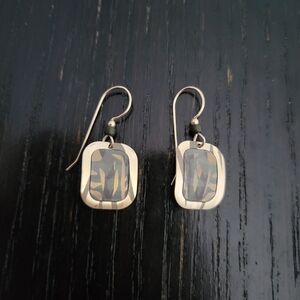 Gold and Grey Earrings